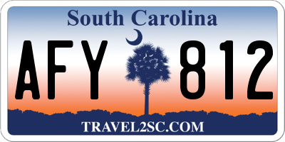 SC license plate AFY812