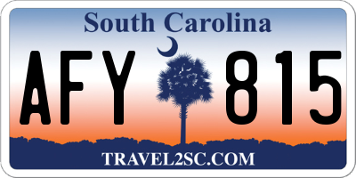 SC license plate AFY815