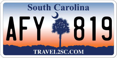 SC license plate AFY819