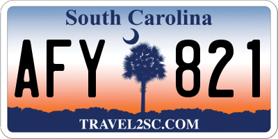 SC license plate AFY821