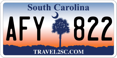 SC license plate AFY822