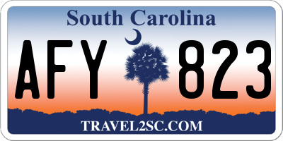 SC license plate AFY823
