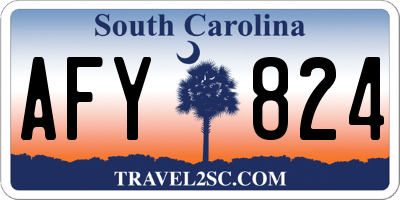 SC license plate AFY824