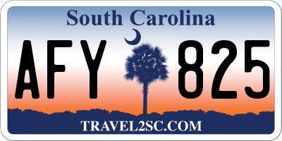SC license plate AFY825
