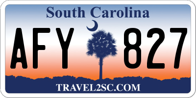 SC license plate AFY827
