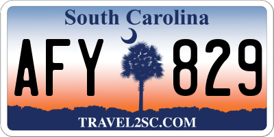 SC license plate AFY829