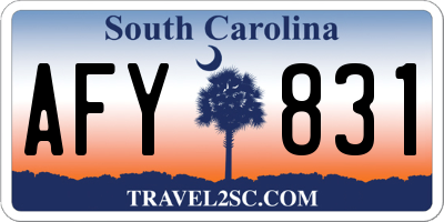 SC license plate AFY831