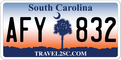 SC license plate AFY832