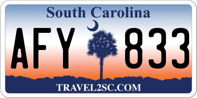 SC license plate AFY833