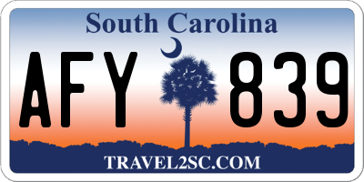 SC license plate AFY839
