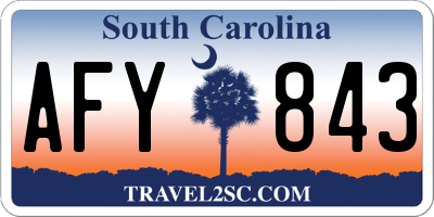 SC license plate AFY843