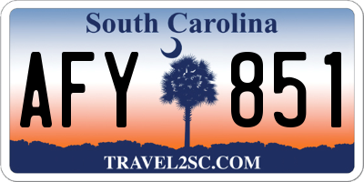 SC license plate AFY851