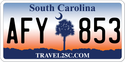 SC license plate AFY853