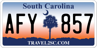 SC license plate AFY857