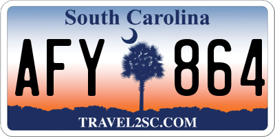 SC license plate AFY864