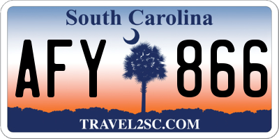 SC license plate AFY866