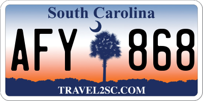 SC license plate AFY868