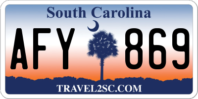 SC license plate AFY869