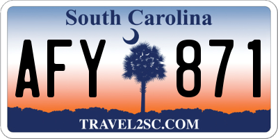 SC license plate AFY871