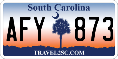 SC license plate AFY873