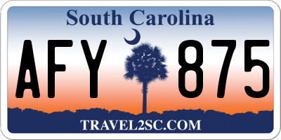 SC license plate AFY875