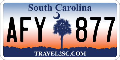 SC license plate AFY877