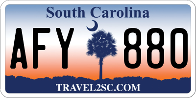 SC license plate AFY880