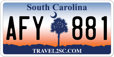 SC license plate AFY881
