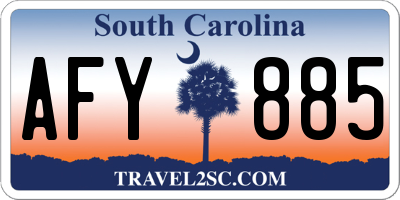 SC license plate AFY885