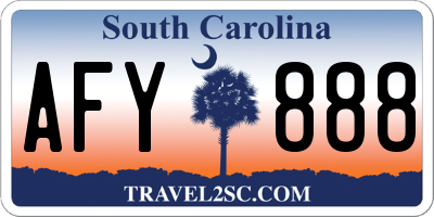 SC license plate AFY888