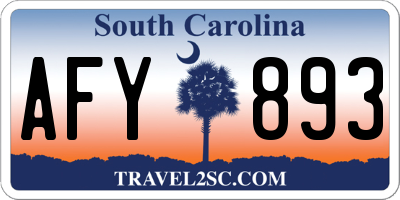 SC license plate AFY893