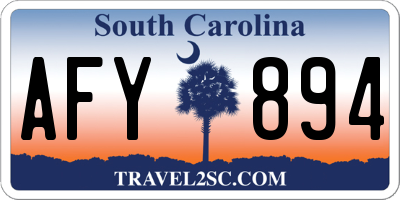 SC license plate AFY894