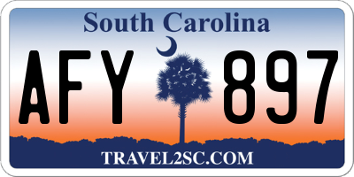 SC license plate AFY897