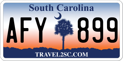 SC license plate AFY899
