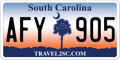 SC license plate AFY905