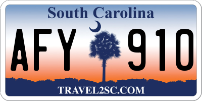 SC license plate AFY910