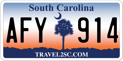 SC license plate AFY914