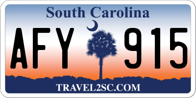 SC license plate AFY915