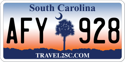 SC license plate AFY928