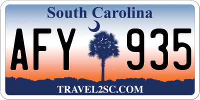 SC license plate AFY935