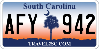 SC license plate AFY942