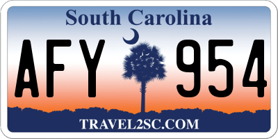 SC license plate AFY954