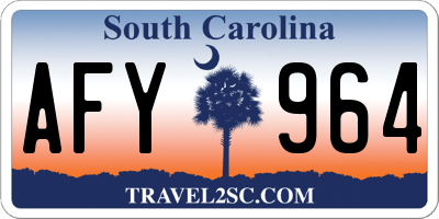 SC license plate AFY964