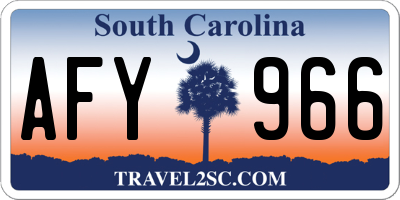 SC license plate AFY966