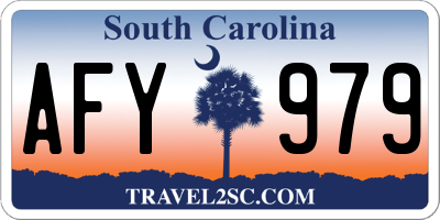SC license plate AFY979