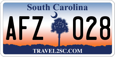 SC license plate AFZ028