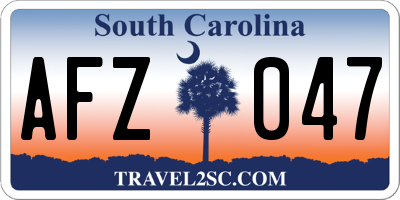 SC license plate AFZ047