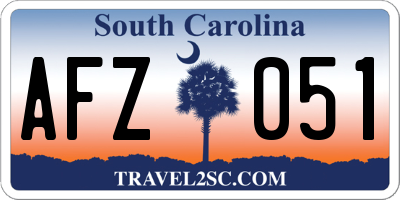 SC license plate AFZ051
