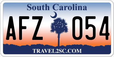 SC license plate AFZ054