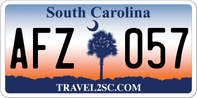 SC license plate AFZ057